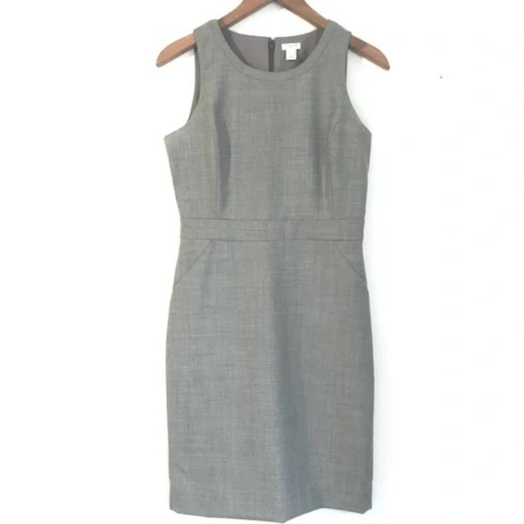 J. Crew Dresses & Skirts - HOST PICK! 🌹 NWT J Crew Tailored Sleeveless Gray Wool Blend  Size 4P